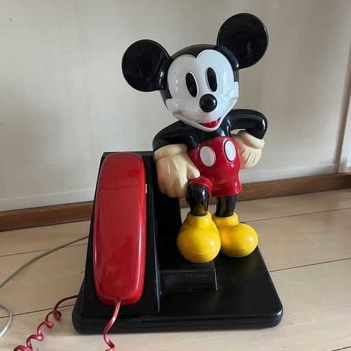 ディズニー ミッキー　マウス プッシュボタン式固定電話　\n電話器 AT\u0026T（使用可）