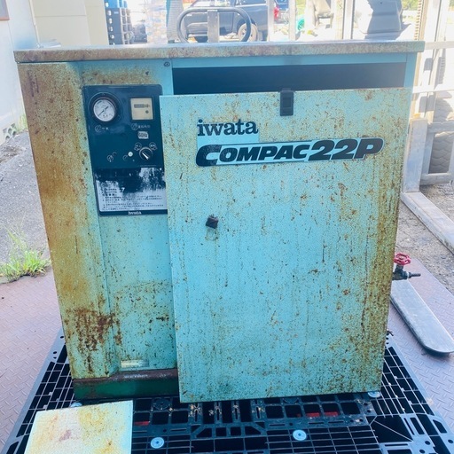 IWATA 岩田 エアーコンプレッサー CSD-22P COMPAC22P 三相200V 現状品