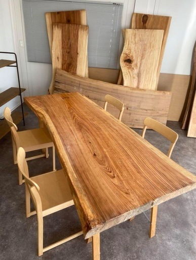 赤字販売) 日光杉 一枚板 ダイニングテーブル 新品／未使用 日光杉 一枚