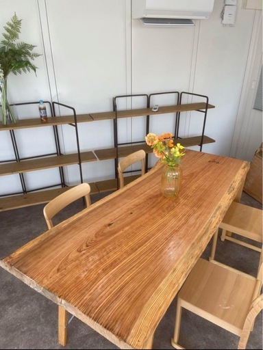 赤字販売) 日光杉 一枚板 ダイニングテーブル 新品／未使用 赤字販売