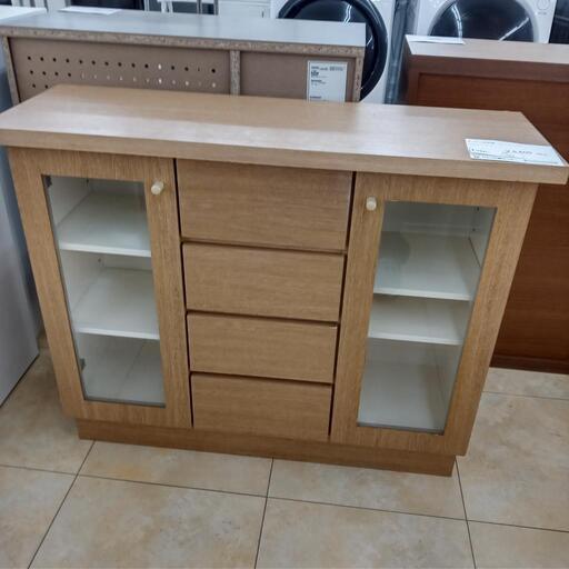 ★ジモティ割あり★  キッチン収納 ブラウン H100×D34×W80 クリーニング済み OJ5904