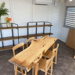 XMH00 一枚板 テーブル 脚付き ※保留中※