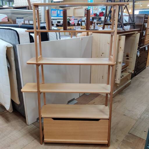 【愛品倶楽部柏店】SARCLE (サークル) ライブラリーシェルフ BOX収納付 可動ブックスタンド6個付/アクタス（ACTUS）