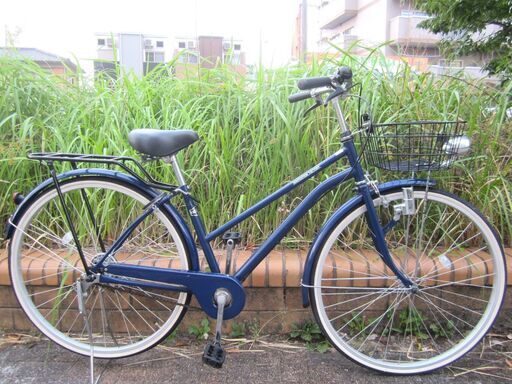 中古自転車 INNOVATION FACTORY 実用 自転車 27インチ LEDオートライト ブルー 通勤 通学 近所のお出掛けなどに