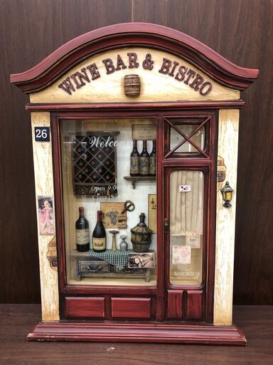Wa 957  ミニチュア　絵画　ジオラマ WINE BAR \u0026 BISTRO