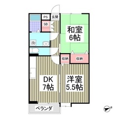 （（２ＤＫ））💖桐生市💖敷金礼金０円💖フリーレント１ヶ月付…