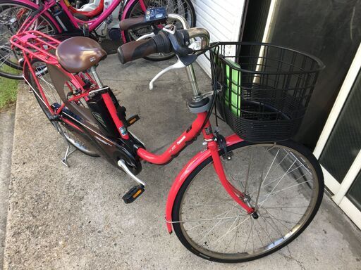 地域限定送料無料 パナソニック ビビ DX 13,2AH 新基準 子供乗せ 赤