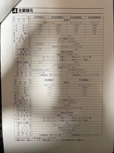 刈払機　BIGM 丸山　KC20A-1 中古