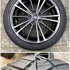 ◆17インチ 4本セット 純正 アルミホイール トヨタ 86 ZN6 スバル BRZ ZC6 スタッドレスタイヤ 215/45R17 ヨコハマ ハチロク PCD100 5H 