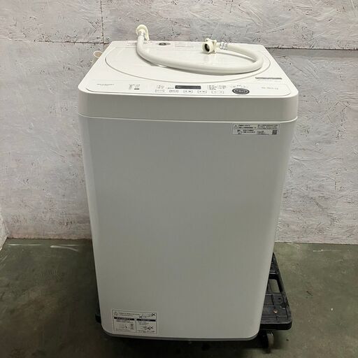 【SHARP】 シャープ 全自動電気洗濯機 ES-GE5E-W 5.5kg 2020年製 J0401
