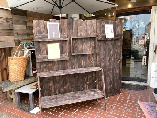 マルシェ用　店舗什器　持ち運び棚　パーテーション