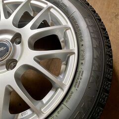 【スタッドレス】BRIDGESTONE BLIZAK VRX 155/65R14 75Q 中古タイヤ&ホイール×4本セット