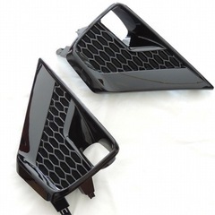 プラド150後期　加工済み　ブラックエディション用　フォグランプカバー　左右セット　ブラックエディション風加工済み