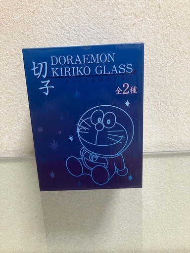 《決まりました》ドラえもん　切子グラス　赤