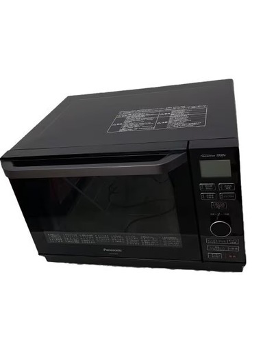 パナソニック オーブンレンジ 26L フラットテーブル 遠赤Wヒーター スイングサーチ赤外線センサー ヘルツフリー 省スペース設計 ブラック NE-MS265-K