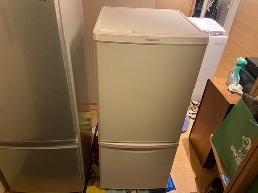 中古美品 Panasonic パナソニック 2ドア 冷凍冷蔵庫 138L NR-B14CW-W 2020年 マットバニラホワイト 右開き