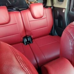 デイズルークス用　B21A　赤ダッシュマット、黒赤フロアマット、シートカバー　新品エアコンフィルター2個付けます