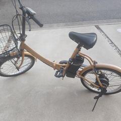 電動自転車折りたたみ　３年以内　黄色