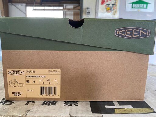 売約済！C185　[キーン] トレッキングシューズ TARGHEE II MID WP ターギー ツー ミッド ウォータープルーフ メンズ