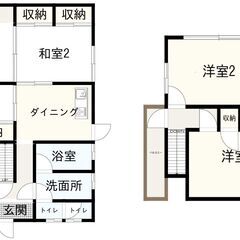 前橋市粕川町6DK家賃55000円・敷金礼金０円・即入居可