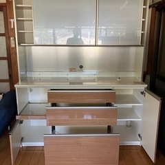 美品 パモウナ hettich ヘティヒ キッチンボード レンジボード 
