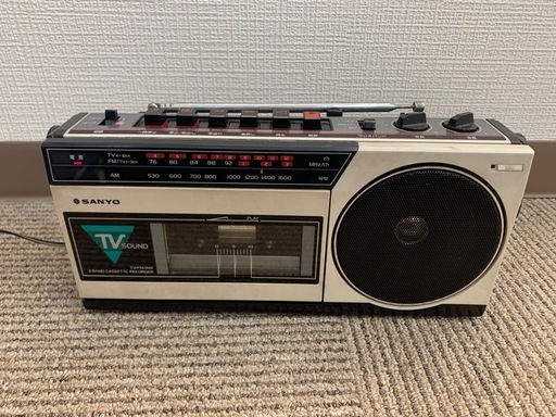 SANYO サンヨー　昭和レトロ　オシャレ　ラジカセ