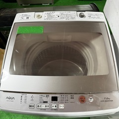 ご来店時、ガン×2お値引き‼️AQUA(アクア) 2018年製7.0 kg 洗濯機🎉
