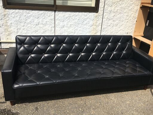 JM19082S)３人掛けソファー karimoku 幅：約200cm 高さ：約67cm 奥行：約70cm 中古品【取りに来られる方限定】