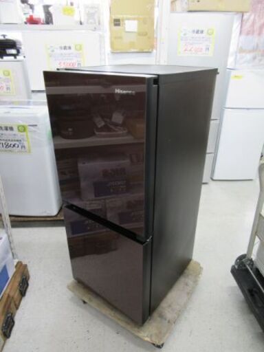 【恵庭】ハイセンス ガラスドア 2017年製 HR-G13A-BR 134L ブラウン 中古品 paypay支払いOK!