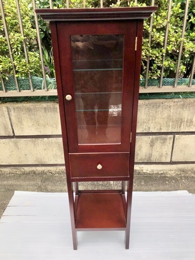 ヴィンテージ 調度品  木製 ガラス扉 飾り棚 カップボード 食器棚 飾り棚　☆配送応相談☆