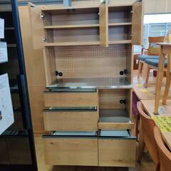 【愛品倶楽部柏店】末次家具工業 3枚扉キッチンボード オウル1000OP ソフトクローズ モイス