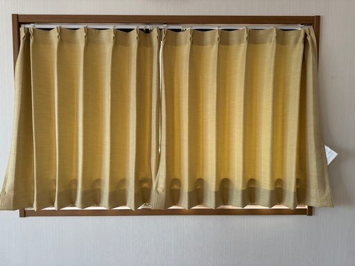 カーテン100×135 黄色からし色