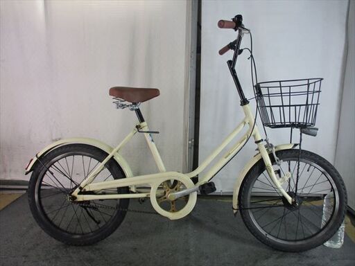 Ｄ781　★　15800円★　ミニベロ中古自転車 ブリヂストン　ベガス【20インチ　アイボリー 】
