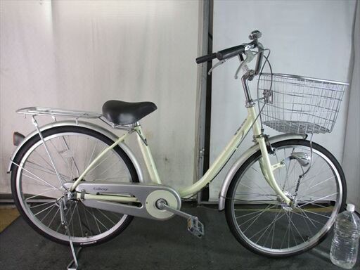 D783　★限定特価★ 中古自転車 ママチャリ【　24インチ　　LEDオートライト　アイボリー 】