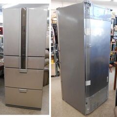 464L 6ドア 冷蔵庫 2009年製 SJ-KF46R 自動製氷 フレンチドア SHARP 