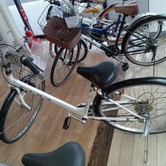 ☆ジモティ割あり☆ 自転車 27インチ ホワイト クリーニング済み TK3135