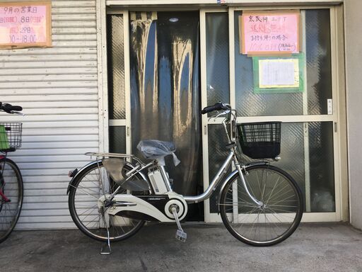 地域限定送料無料　パナソニック　ビビ　DX　6,6AH　新基準　子供乗せ　24インチ　シルバー　パスウィズ　アシスタ　神戸市　電動自転車