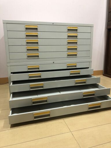 マップケース ５段 スチールキャビネット　収納　2段