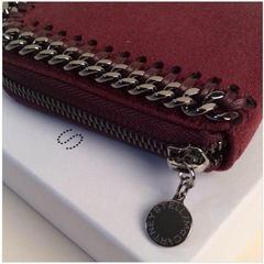 ステラマッカートニー  ファラベラ  ジップアラウンド 長財布 エンジ