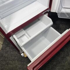 🙇‍♂️h061004売約済み❌6550‼️配送設置は無料🙌‼️ルージュレッド✨AQUA 168L 2ドア 冷蔵庫