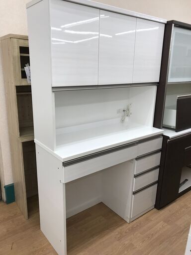 ★ジモティ割あり★ ニトリ 食器棚 ホワイト H201×W120×D51 クリーニング済み KJ6284