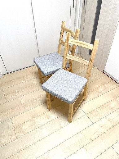 イス 椅子 木製　2脚セット パイン ダイニング家具 ダイニングチェア パインチェア チェア チェアー