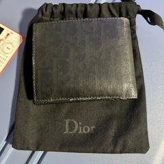 中古 Dior トロッター 二つ折り財布 小銭入れ有 メンズ ディオール・オム Christian Dior クリスチャンディオール