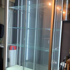 ディスプレイ用ガラスショーケース（LED電飾付）