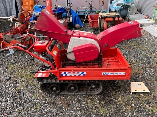 程度がいい！両用タイプ サトー SATO 運搬車 藁粉砕機 250KG積載 SC156DC  粉砕機三菱K-15FB  引き取り限定 長野県発