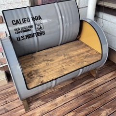 ドラム缶チェアとドラム缶ハーフテーブル
