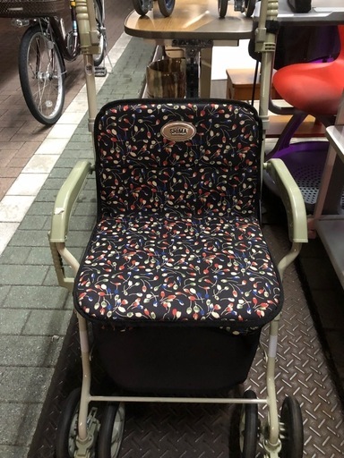 島製作所 シルバーカー マーチS 小花BK