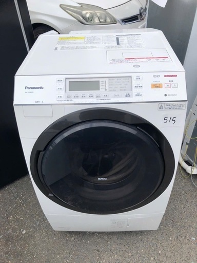 NO 515 福岡市内配送設置無料✨　パナソニック Panasonic ドラム式電気洗濯乾燥機（10.0kg） 左開き 温水泡洗浄 エコナビ搭載 ノーブルシャンパン NA-VX8600L