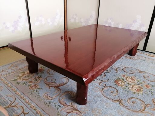 高級品  一枚板 花梨製座卓  美品