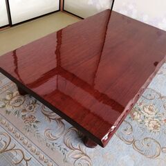高級品 一枚板 花梨製座卓 美品